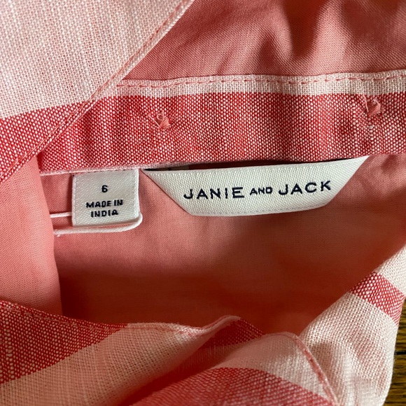 NWT Janie and Jack Striped Pink Dress in size: 6 - Picture 4 of 7
